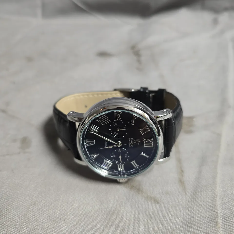 BOXED ERNEST FERDINAND QUARTZ WRISTWATCH – BLUE DIAL