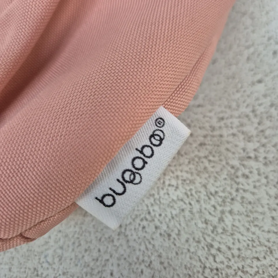 BUOABO PINK FABRIC COSMETIC BAG WITH ZIP CLOSURE