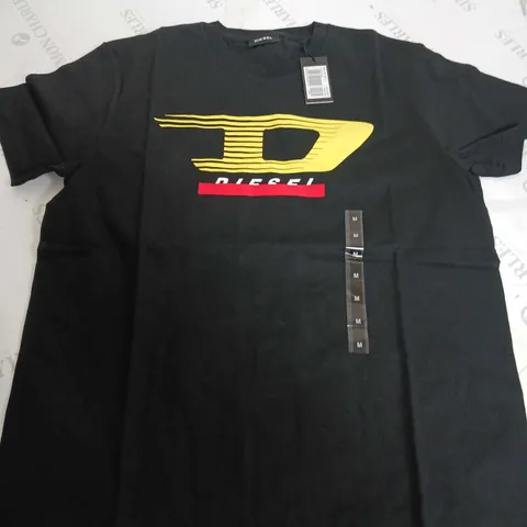 DIESEL BLACK LOGO T-SHIRT - M