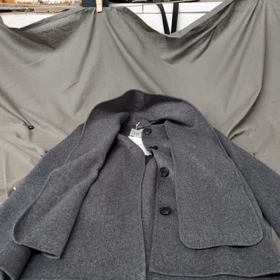 COS GREY BUTTONED COAT/JACKET XS