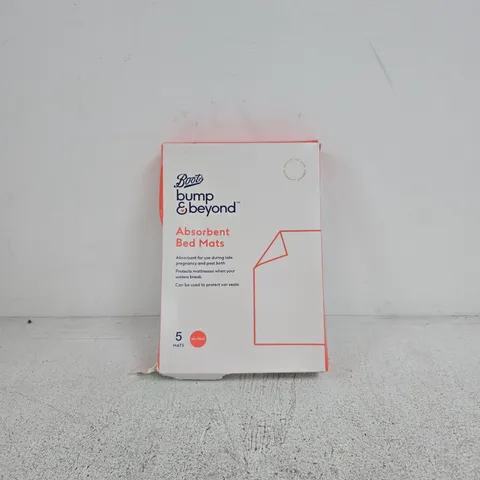 BOOTS BUMP AND BEYOND ABSORBENT BED/CAR MATS (5 IN PACK) PREGNANCY