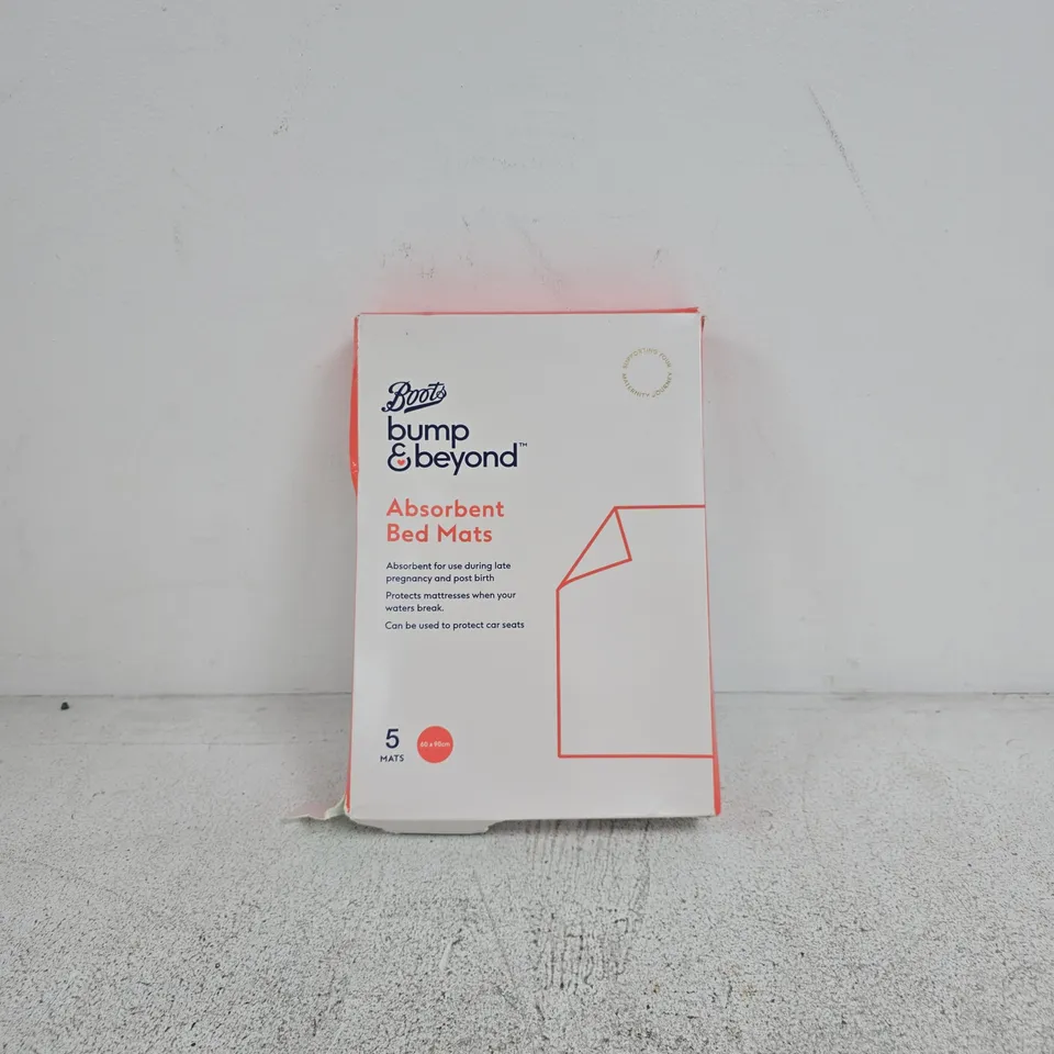 BOOTS BUMP AND BEYOND ABSORBENT BED/CAR MATS (5 IN PACK) PREGNANCY