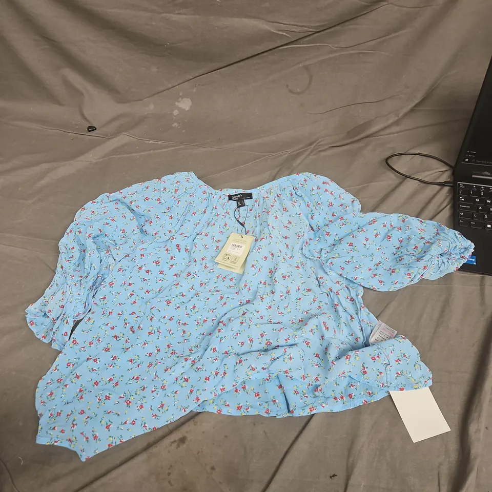 NOBODY'S CHILD BLUE FLORAL DRESS, UK SIZE S (KIDS)
