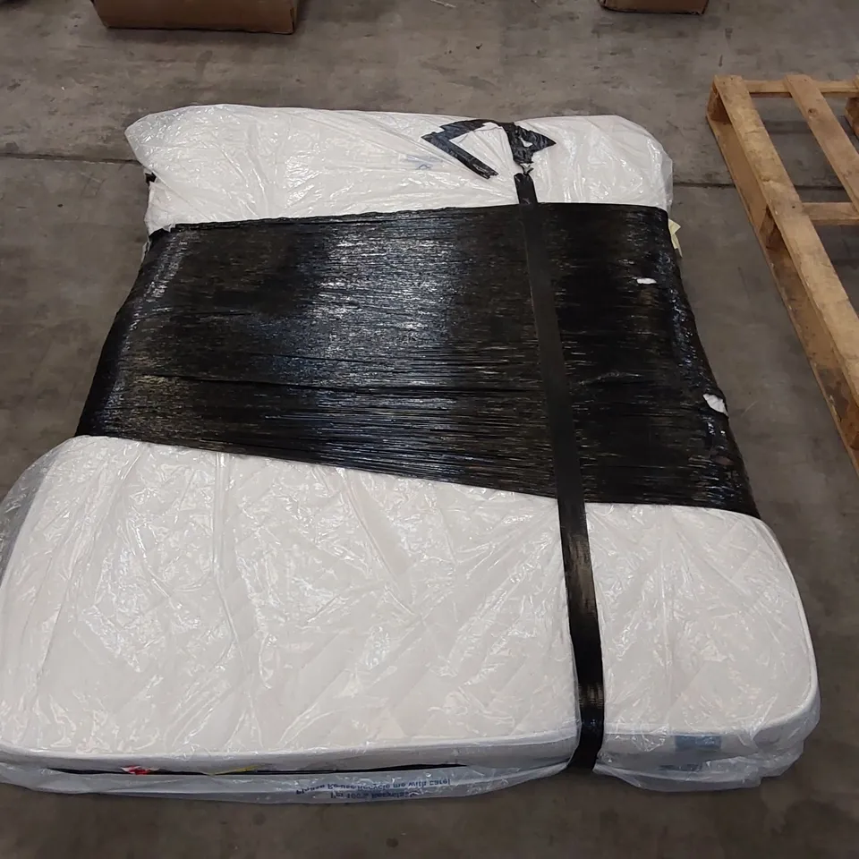 QUALITY BAGGED 4'6" DOUBLE ADAMINE SERENITY COIL SPRUNG AND COMFORT FOAM MATTRESS