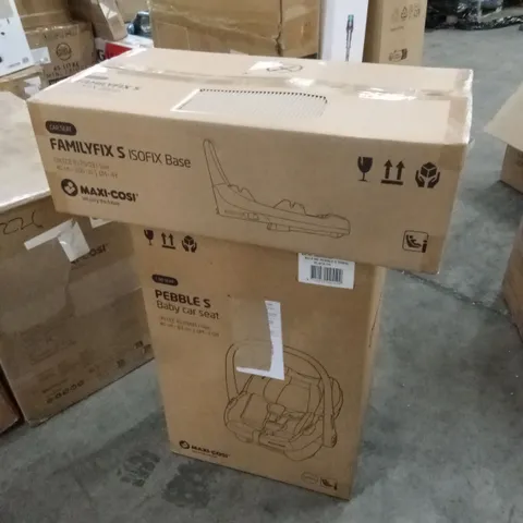 BOXED MAXI-COSI PEBBLE S BABY CAR SEAT & ISOFIX BASE (2 BOXES)