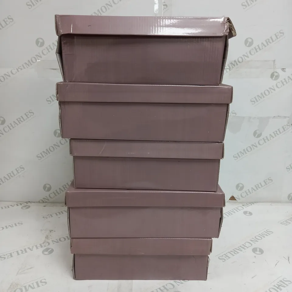 5 BOXED PAIRS OF WILADY PLATFORM HEEL SHOES IN LIGHT GREY VARIOUS SIZES TO INCLUDE SIZES 36, 37, 39 