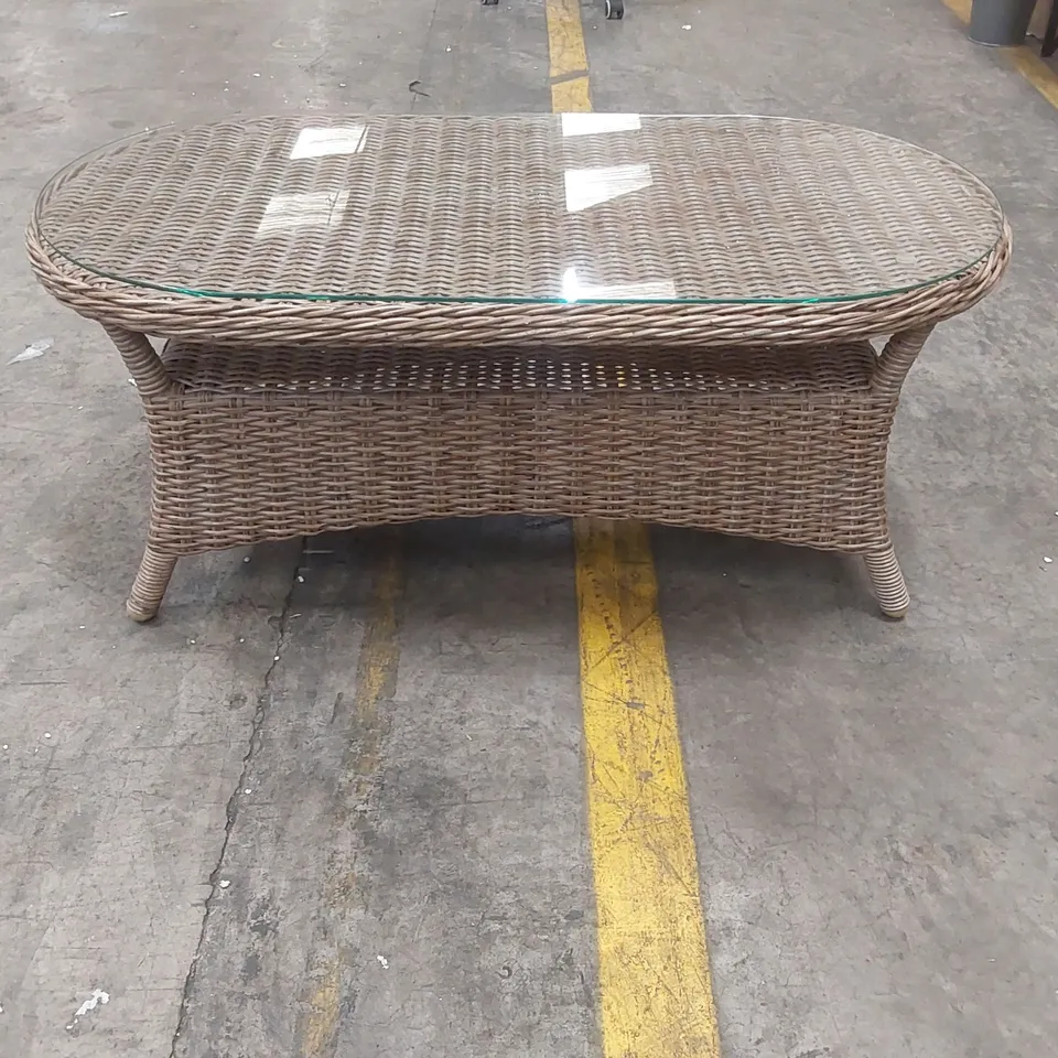 BRAYFORD COFFEE TABLE NATURAL RATTAN