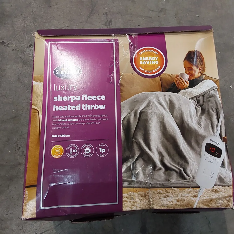 BOXED SILENTNIGHT LUXURY HEATED SHERPA THROW (1 BOX)