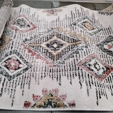 BRAND NEW POLEBRIDGE FLATWEAVE GREY/CREAM RUG- SIZE 60CM X 100CM