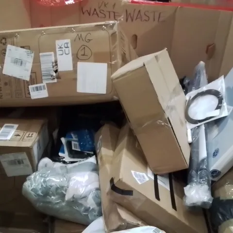 PALLET OF ASSORTED HOUSEHOLD GOODS AND PRODUCTS TO INCLUDE;OFFICE CHAIR,DOUGH MIXER,TOILET SEAT