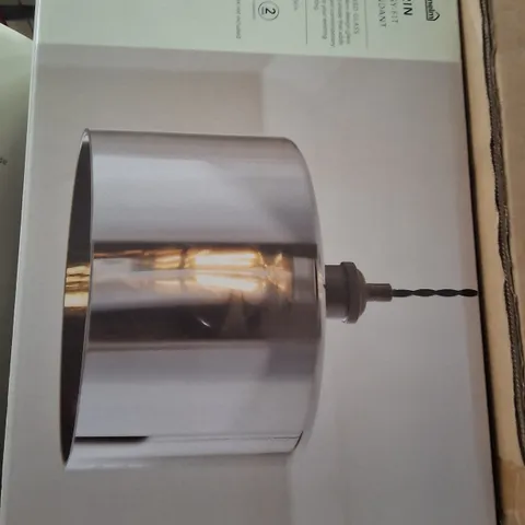 BOXED DUNELM ERIN EASY-FIT PENDANT β SMOKED GLASS SHADE