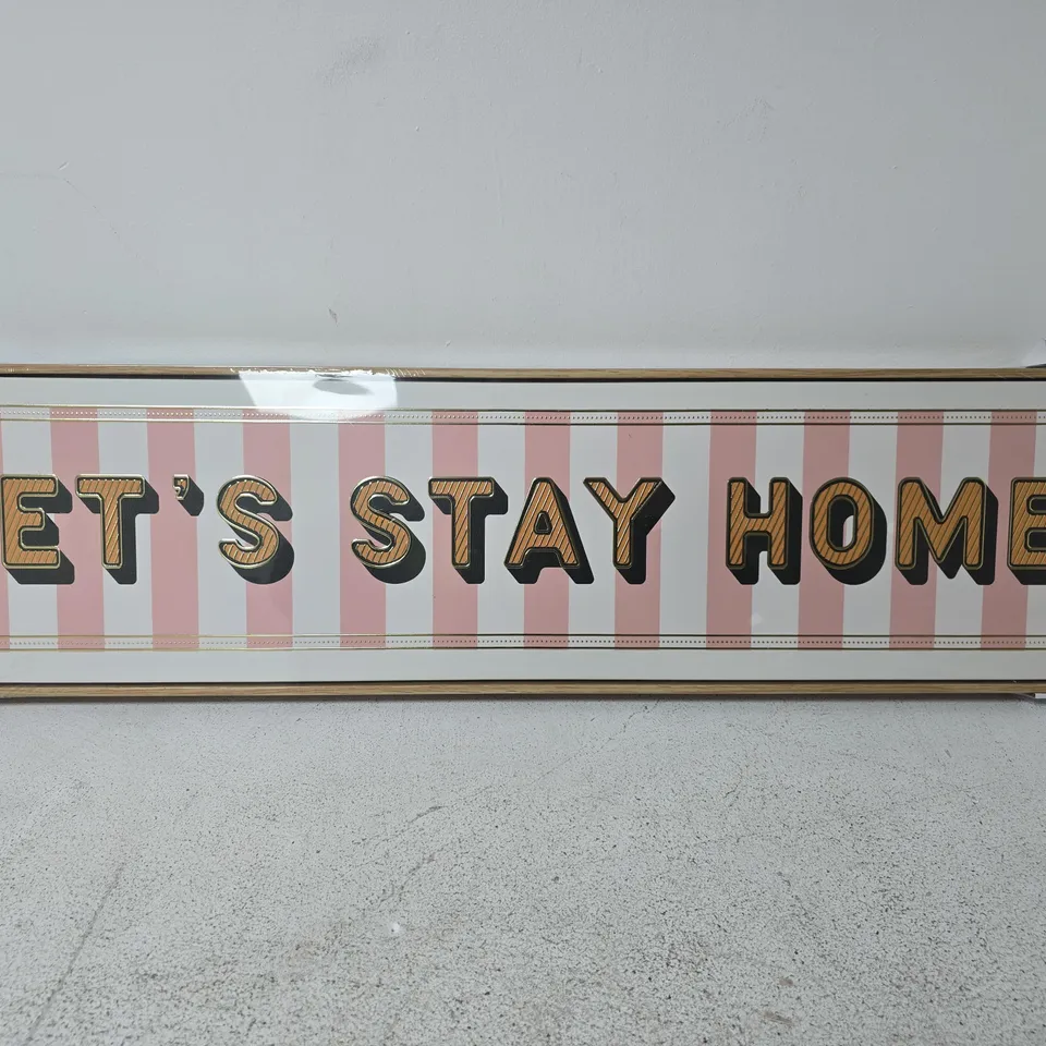 THE VERY COLLECTION LETS STAY HOME CANVAS 15X80CM 