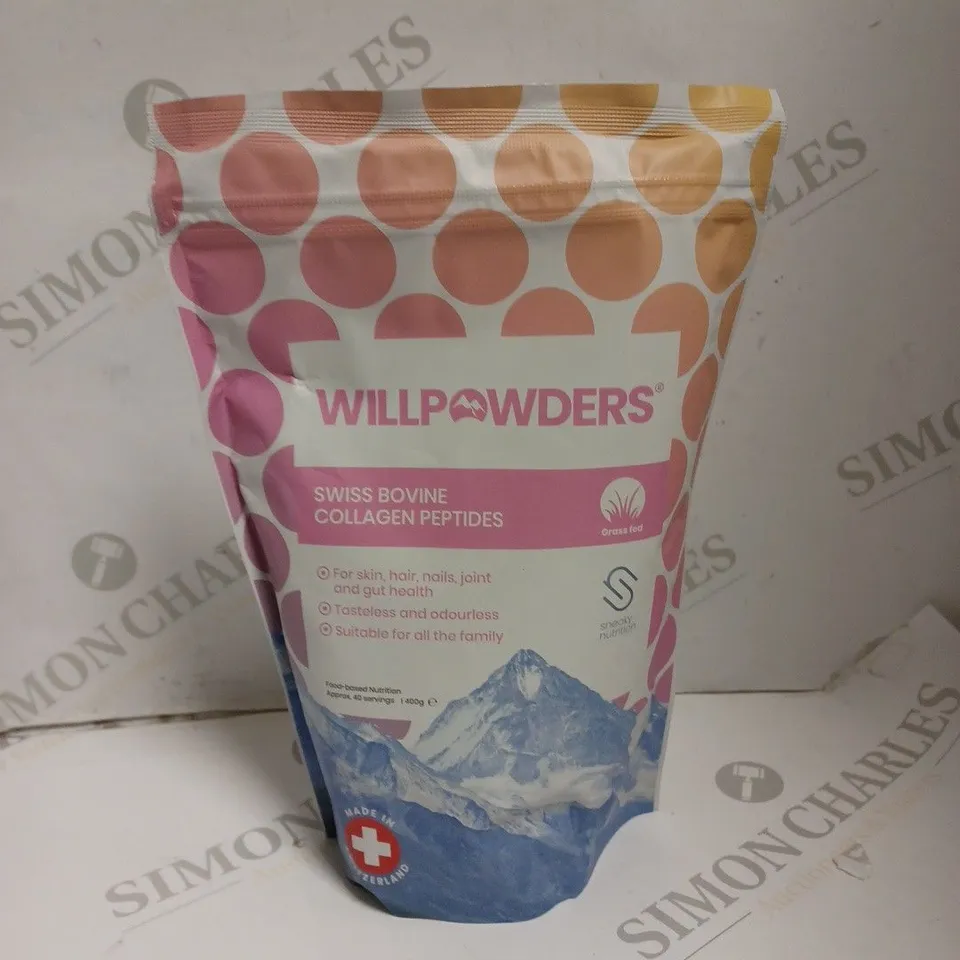 SEALED WILLPOWDERS SWISS BOVINE COLLAGEN PEPTIDES - 400G