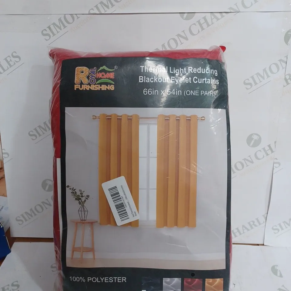 ROYAL HOME FURNISHING THERMAL LIGHT REDUCING BLACKOIT EYELET CURTAINS - 66IN X 54IN ONE PAIR