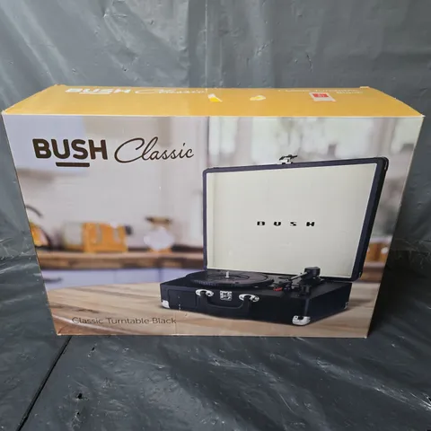 BOXED BUSH CLASSIC TURNTABLE IN BLACK