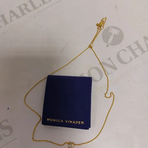 MONICA VINADER GOLD DOUBLE CHAIN ANKLE BRACELET