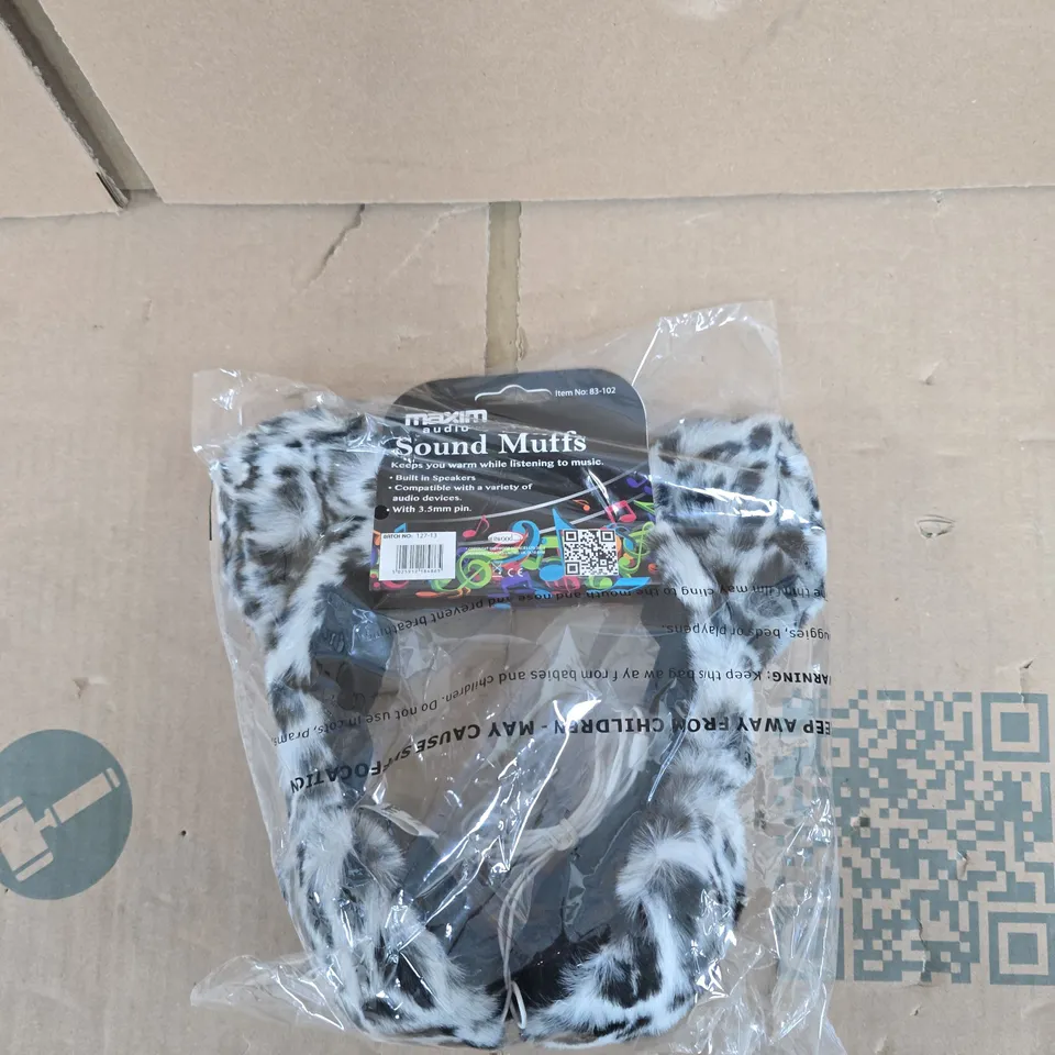 MAXIM AUDIO SOUND MUFFS – LEOPARD PRINT FAUX FUR HEADPHONES WITH 3.5MM JACK