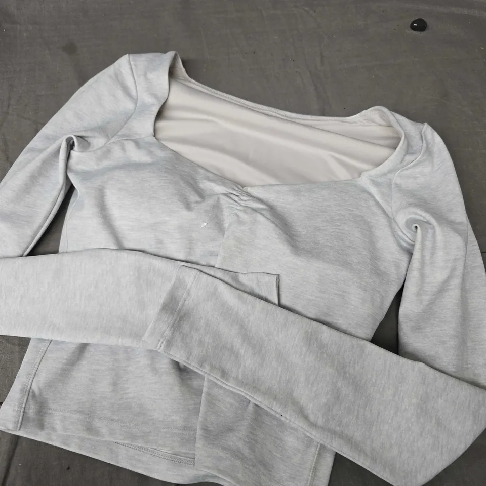 RECHARGE LONG SLEEVE CROP TOP - S