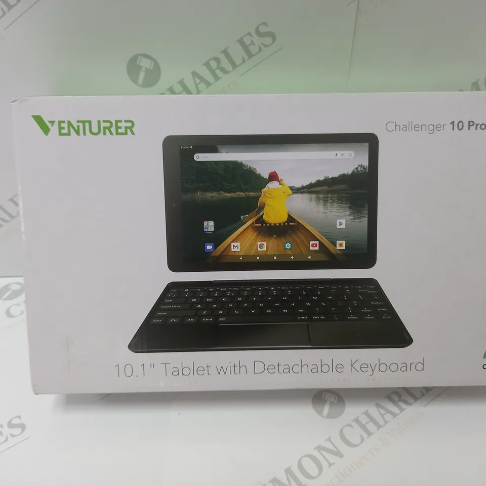 BRAND NEW BOXED VENTURER CHALLENGER 10 PRO 10.1" ANDROID TABLET WITH DETACHABLE KEYBOARD - BLACK 32GB