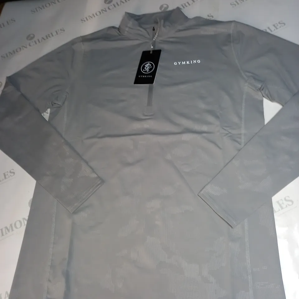 GYMKING DEBOSSED 1/4 ZIP FUNNEL SHIRT SIZE S