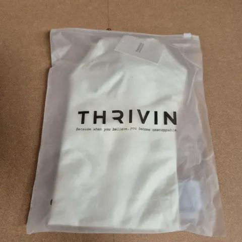 BAGGED THRIVIN ELEVATE SCULPTING SEAMLESS HALTERNECK TOP IN CREAM - SMALL