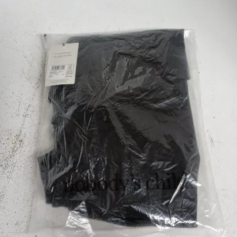 BAGGED NOBODYS CHILD PUFFBALL MINI SKIRT IN BLACK - UK 12