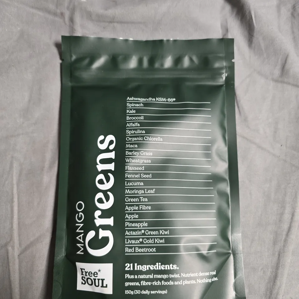 FREE SOUL MANGO GREENS FOOD SUPPLEMENT - 150G
