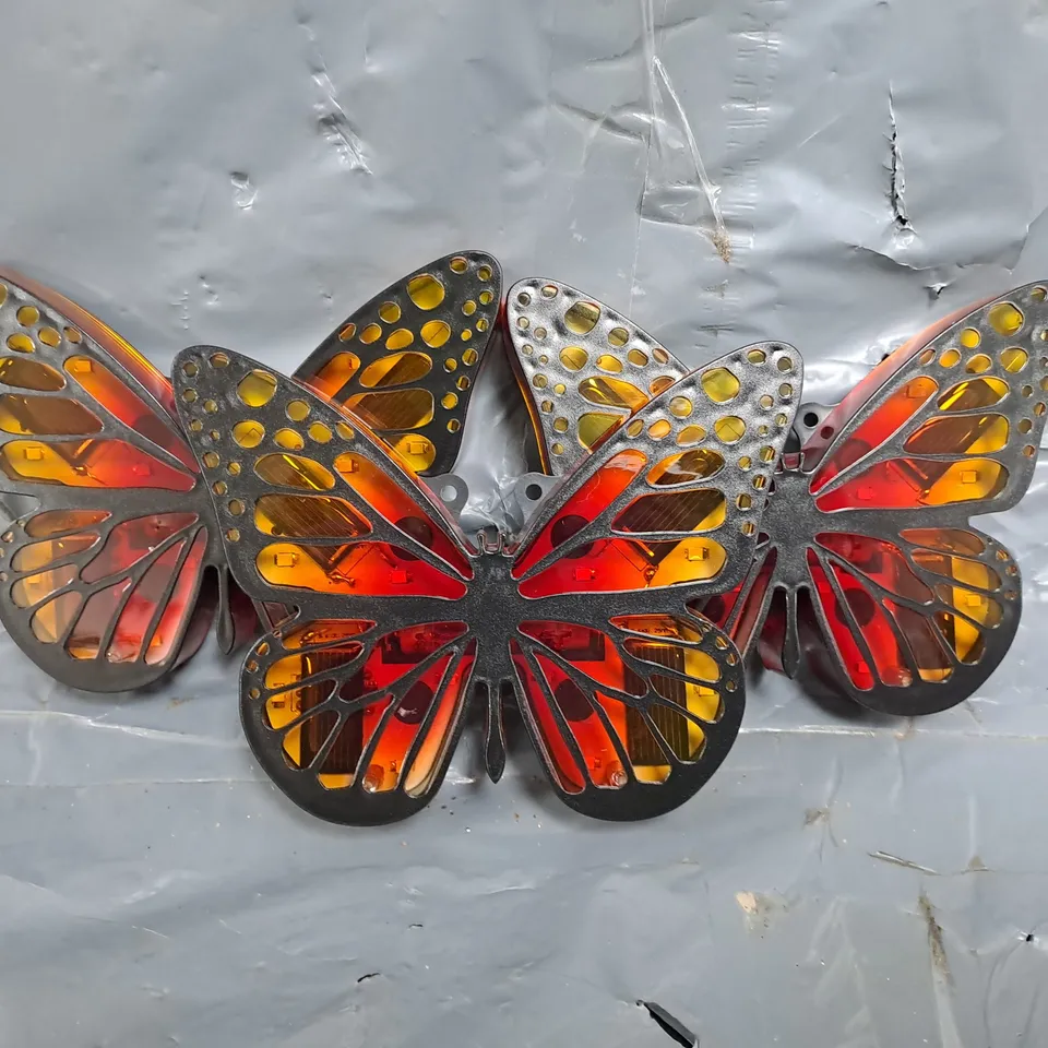 GARDEN REFLECTIONS SET OF 4 BUTTERFLY GROUND STAKE LIGHTS