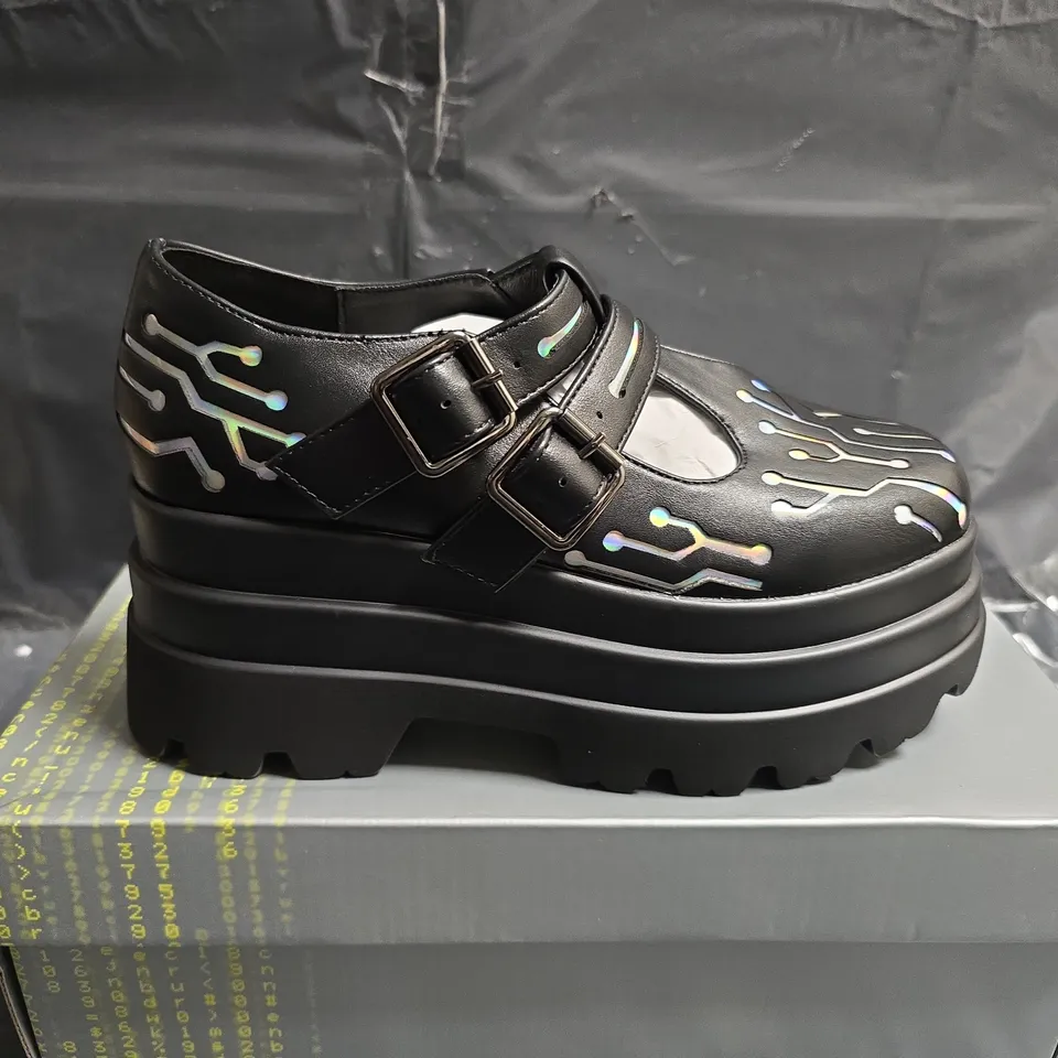 BOXED PAIR OF KOI CYBERNETIC STOMPER MARY JANES - UK SIZE 3