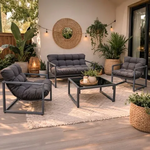 BOXED NEO GARDEN FURNITURE SET - GREY