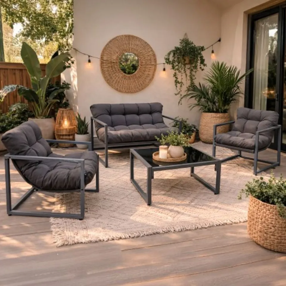 BOXED NEO GARDEN FURNITURE SET - GREY