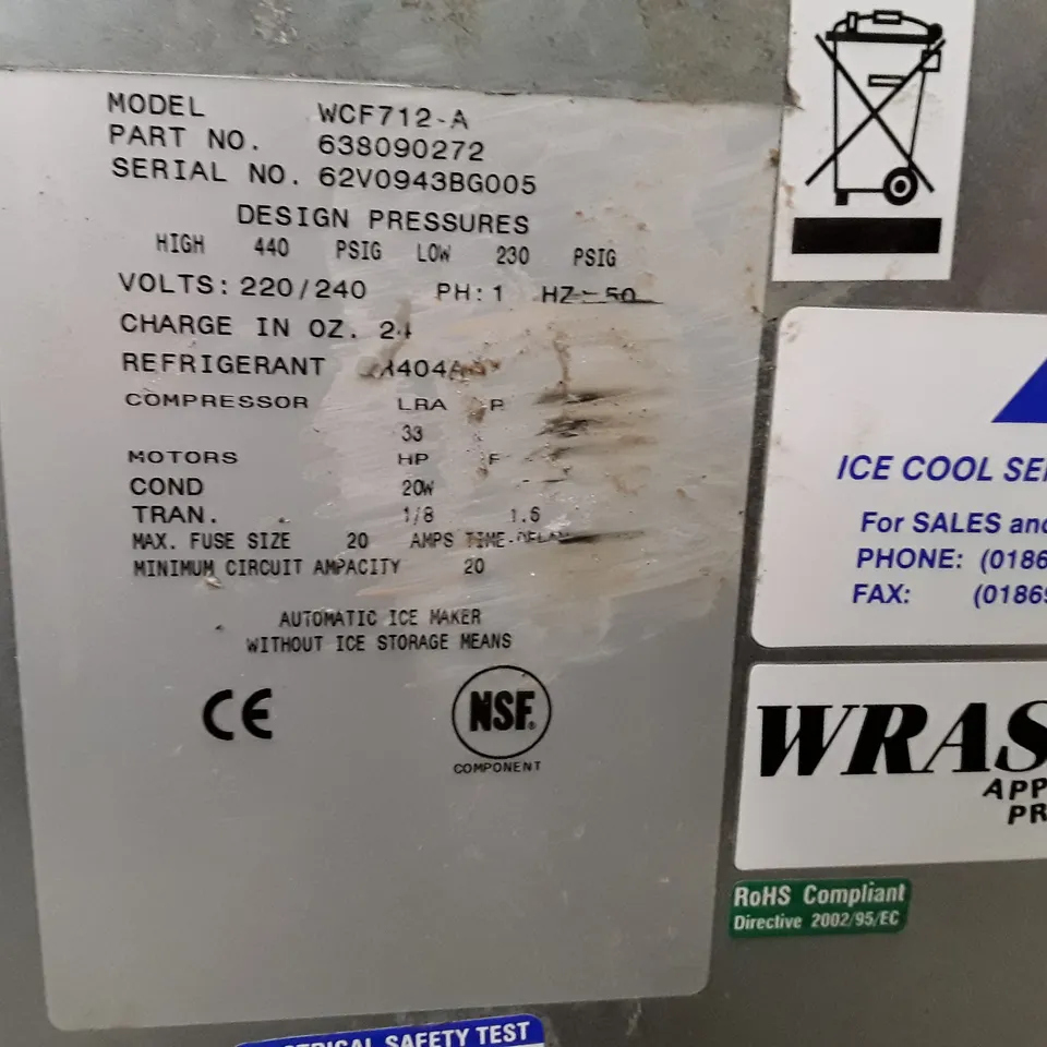 FOLLETT ICE TRANSPORTATION SYSTEM MODEL - E-ITS600NS-30 WITH 2 AUTOMATIC ICE MAKERS