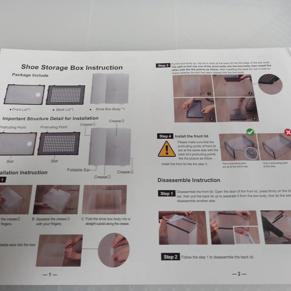 LOT OF 12 SHOE STORAGE BOXES