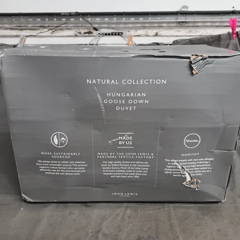 JOHN LEWIS NATURAL COLLECTION HUNGARIAN GOOSE DOWN DUVET - 