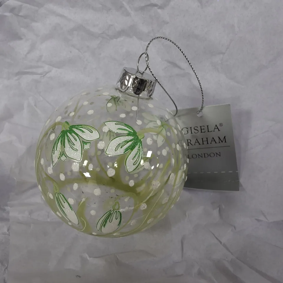 SET OF 12 GISELA GRAHAM DECORATIVE CLEAR BAUBLES