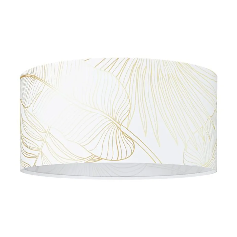 BOXED EGLO BUCAMARANGA FABRIC CEILING LIGHT WHITE GOLD 47.5CM