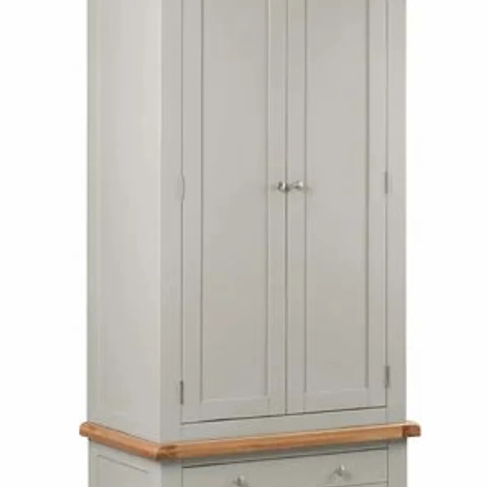 BOXED HAZELHURST 2 DOOR WARDROBE GREY