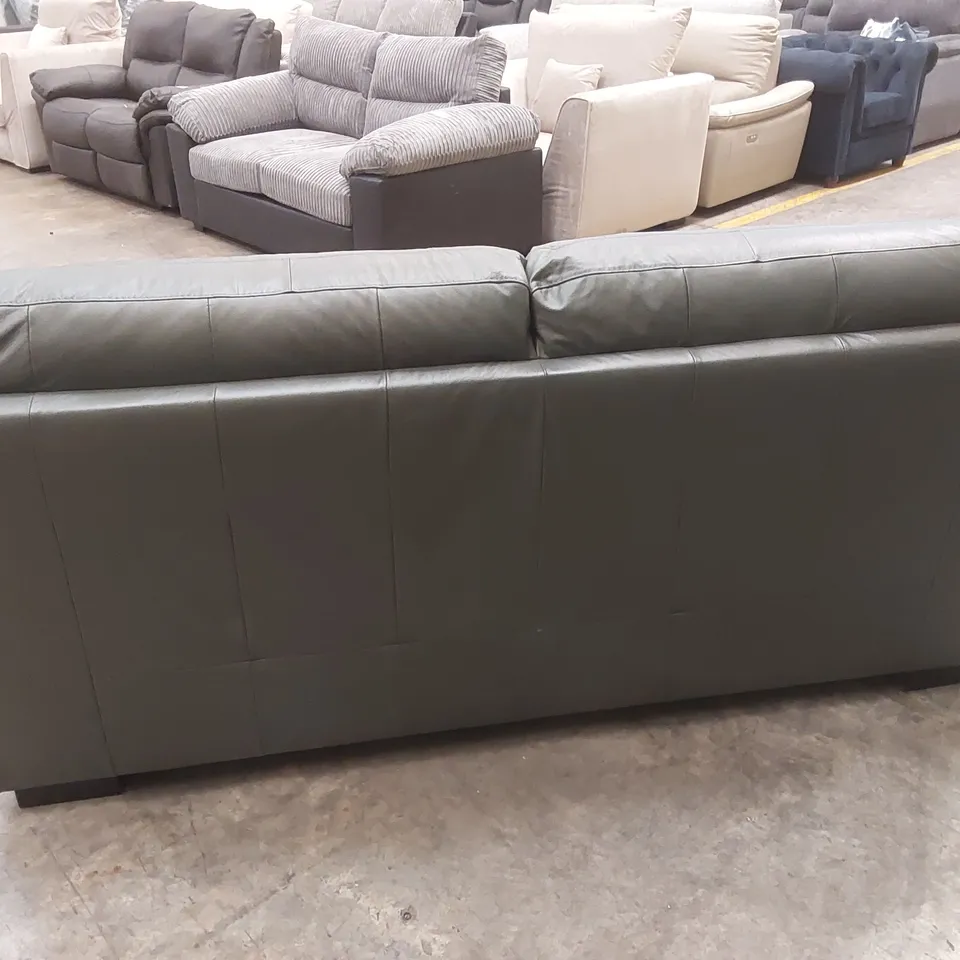 AMBROSE LEATHER 3 SEATER SOFA - ELEPHANT GREY  RRP £1299