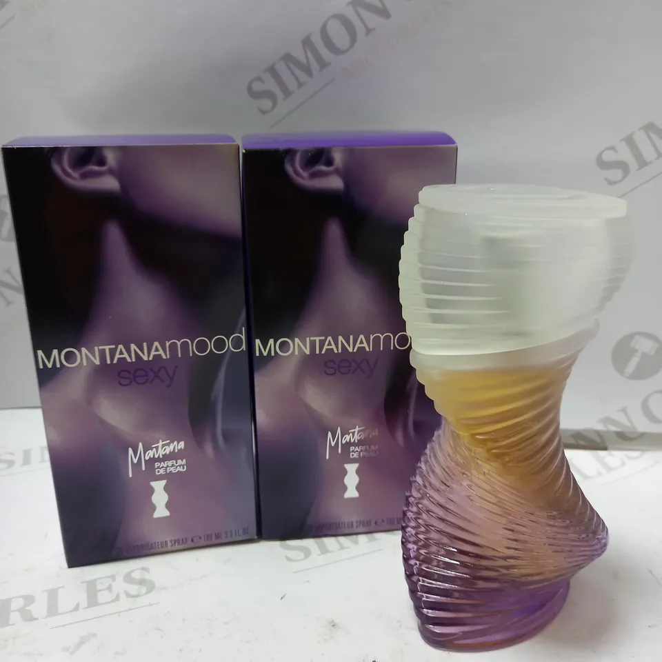 LOT OF 2 X 100ML MONTANA MOOD SEXY EAU DE TOILETTE 