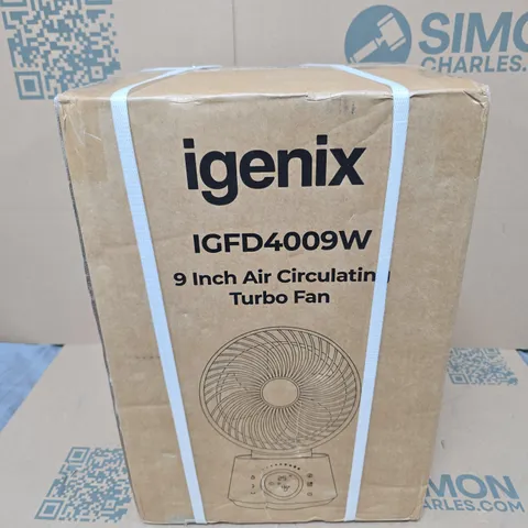 SEALED IGENIX IGFD4009W 9 INCH AIR CIRCULATION TURBO FAN