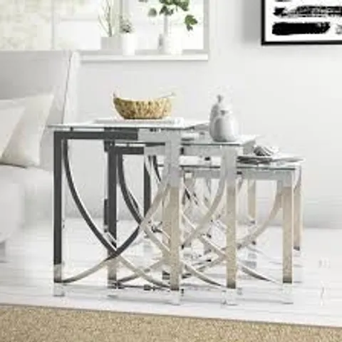 BOXED ADDEY 3 PIECE NEST OF TABLES (1 BOX)