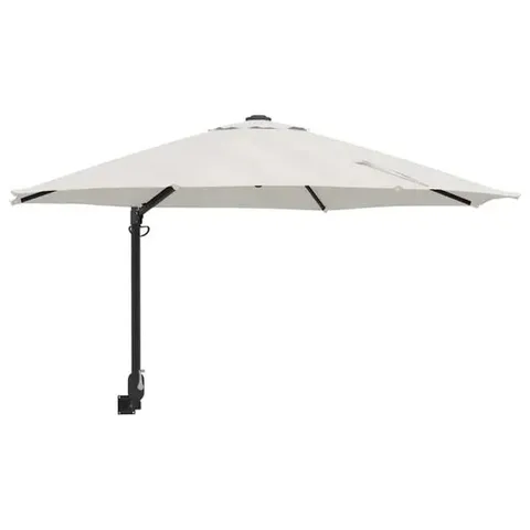 BOXED VIDAXL GARDEN PARASOL SAND 248 X 248 X 148 CM POLYESTER AND STEEL - BROWN