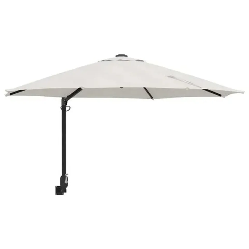 BOXED VIDAXL GARDEN PARASOL SAND 248 X 248 X 148 CM POLYESTER AND STEEL - BROWN