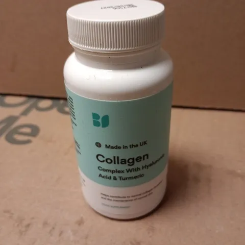 COLLAGEN COMPLEX WITH HYALURONIC ACID & TURMERIC 60 CAPSULES – MADE IN THE UK 