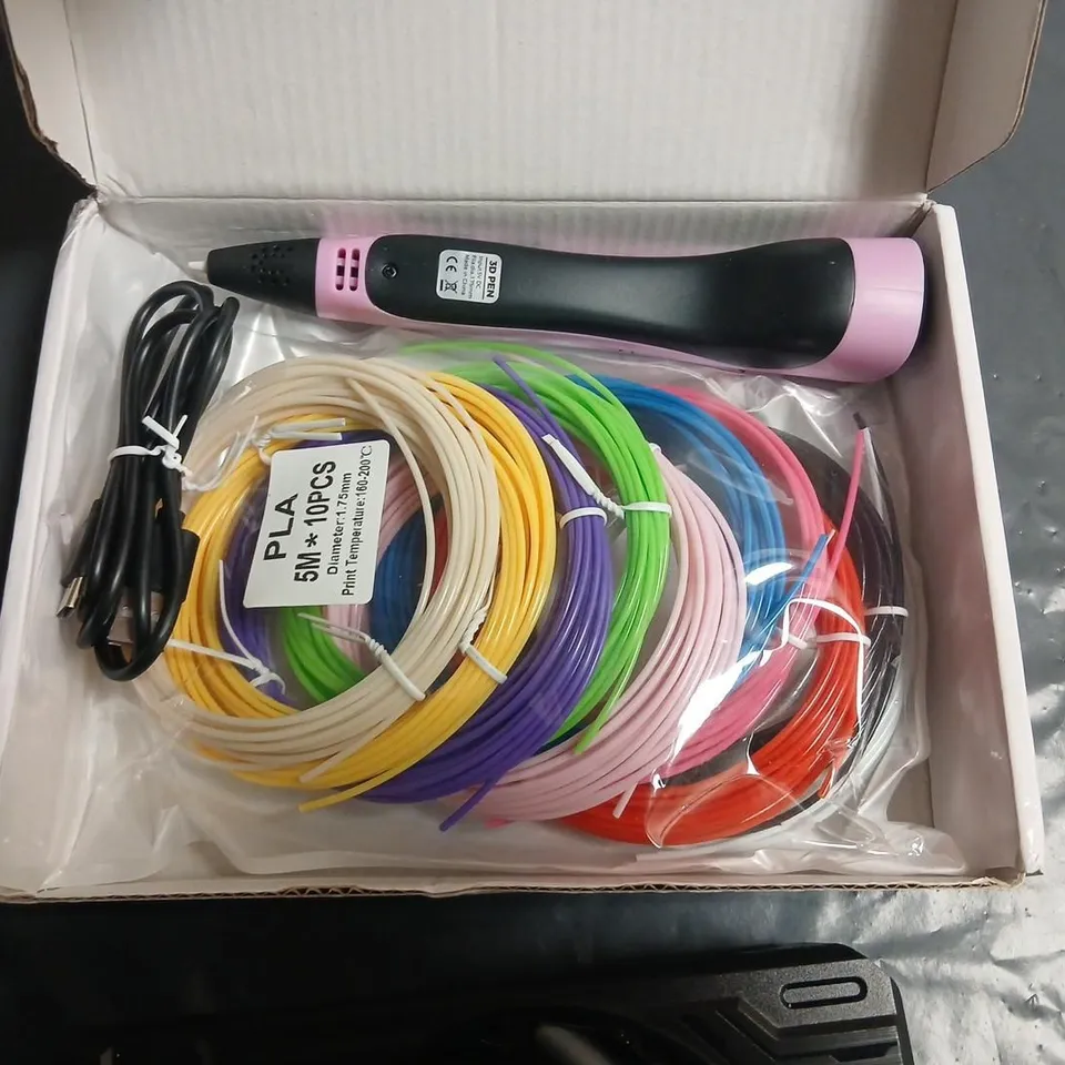 3D PRINTING PEN-3 KIT WITH MULTICOLOR FILAMENT – BOXED