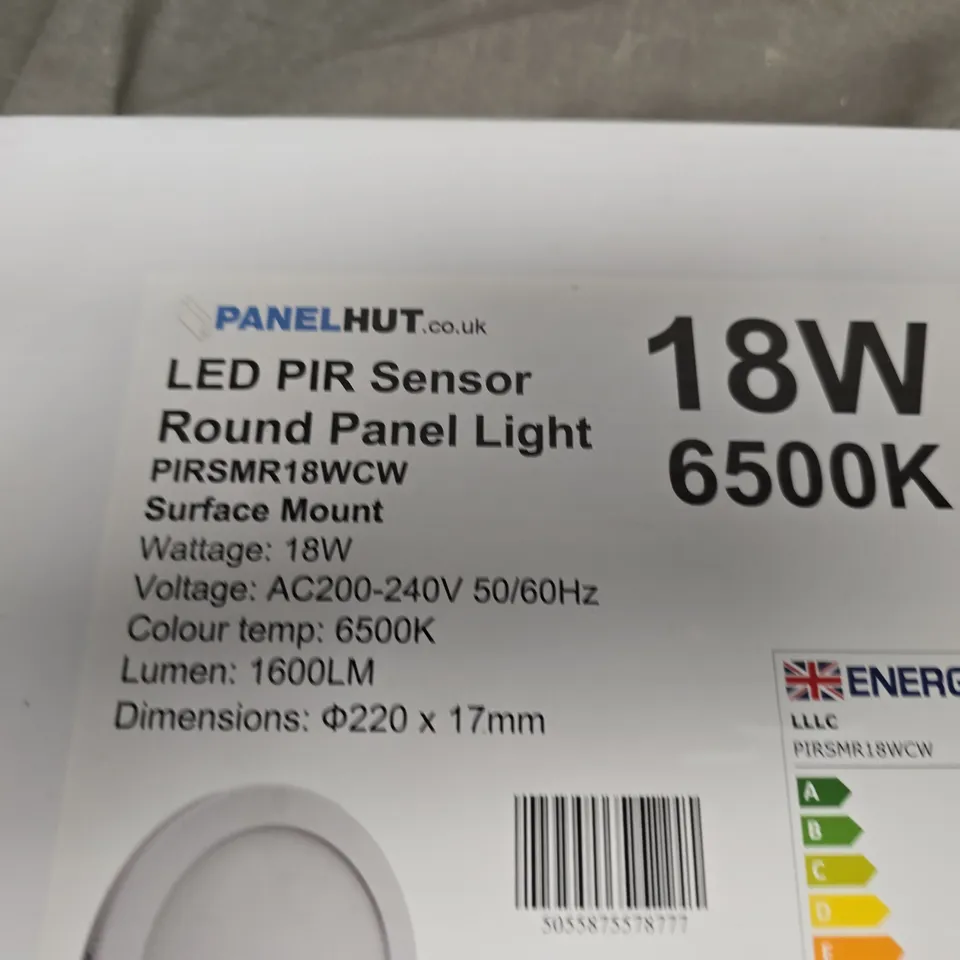 BOXEDPANEL HUT LED PIR SENSOR ROUND PANEL LIGHT – 18W, 6500K, SURFACE MOUNT