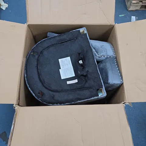 WARWICK PAIR OF VELVET DINING CHAIRS - CHARCOAL/BLACK - FSC CERTIFIED - COLLECTION ONLY