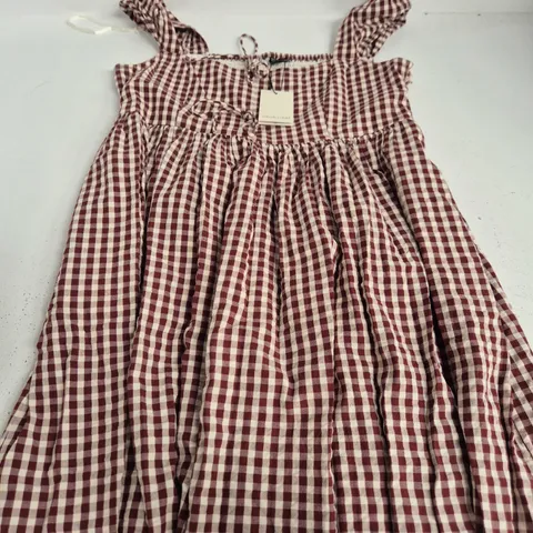 NOBODYS CHILD HEIDI MIDI DRESS β BROWN GINGHAM, UK 16