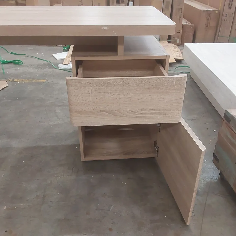 DESIGNER WOODEN DESK WITH STORAGE