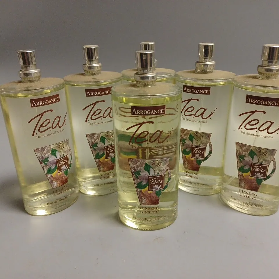 6 ARROGANCE TEA THE EMOTIONAL AROMA GINSENG EAU DE TOILETTE (6 x 100ml)